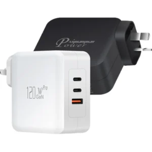 Chargeur rapide USB-C PD120CCA GaN 120 W pour ordinateurs portables, tablettes et téléphones
